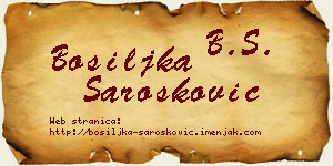 Bosiljka Šarošković vizit kartica